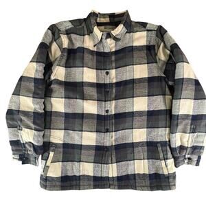 Vintage Quilted Flannel Jacket Canyon Guide 2XL | 90s Blue Cream Plaid Workwear